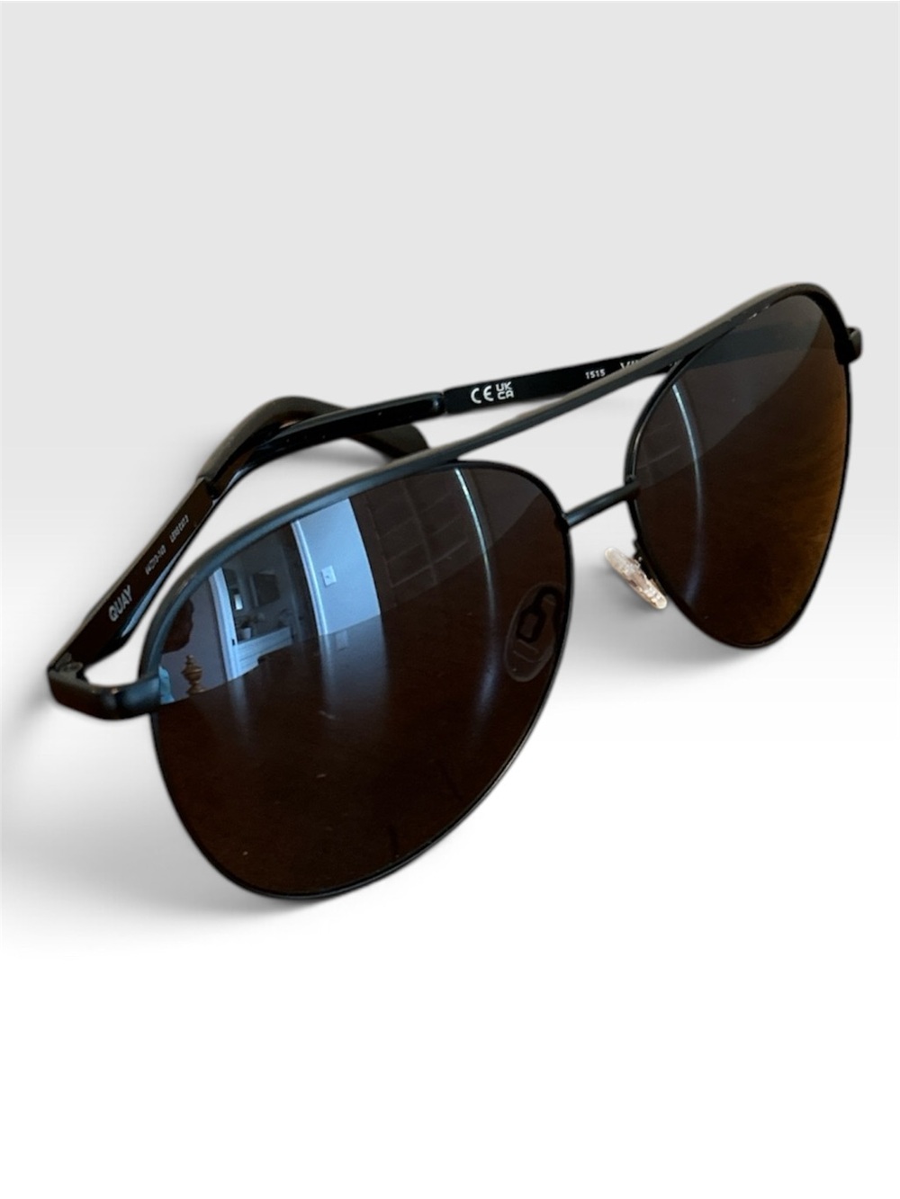 Quay Australia Black Aviator Sunglasses